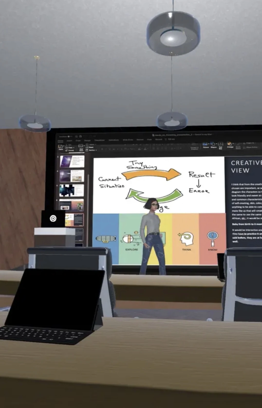 MeetWork.AI classroom with live presentation